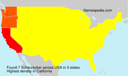 Surname Scheurecker in USA