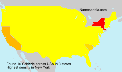 Surname Schiede in USA