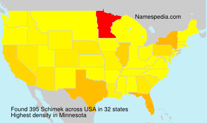 Surname Schimek in USA
