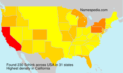 Surname Schink in USA