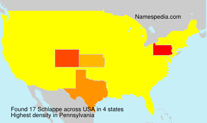 Surname Schlappe in USA