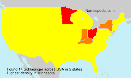 Surname Schlasinger in USA