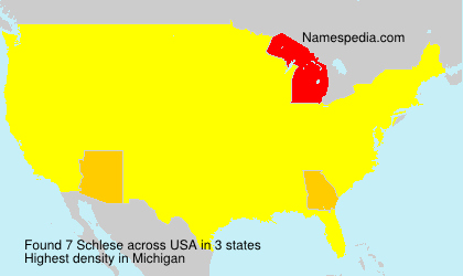 Surname Schlese in USA
