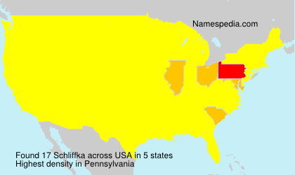 Surname Schliffka in USA
