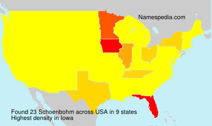 Surname Schoenbohm in USA