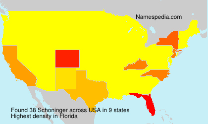 Surname Schoninger in USA
