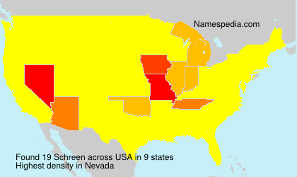 Surname Schreen in USA