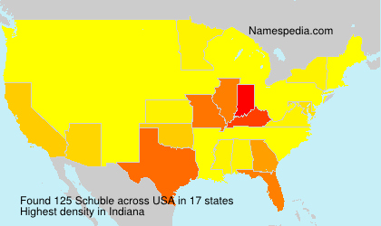 Surname Schuble in USA
