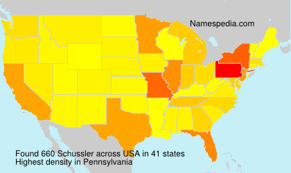Surname Schussler in USA