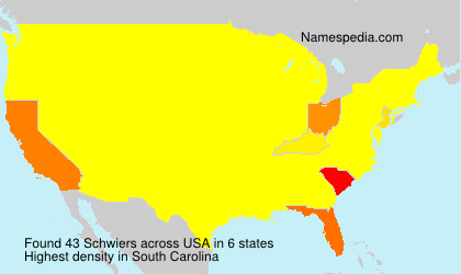 Surname Schwiers in USA