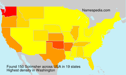 Surname Scrimsher in USA