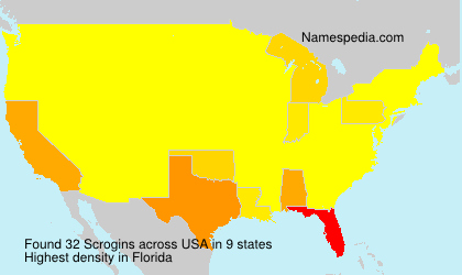 Surname Scrogins in USA