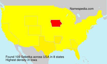 Surname Sebetka in USA