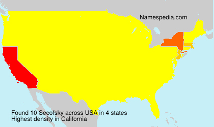 Surname Secofsky in USA