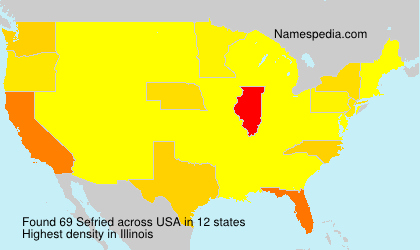 Surname Sefried in USA