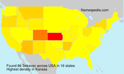 Surname Sekavec in USA