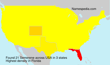 Surname Semerene in USA