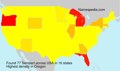 Surname Sempert in USA