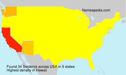 Surname Serdenia in USA