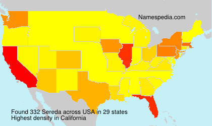 Surname Sereda in USA
