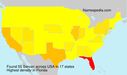 Surname Servan in USA