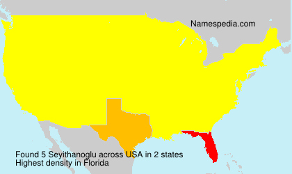 Surname Seyithanoglu in USA