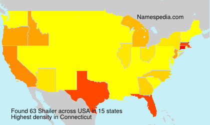 Surname Shailer in USA