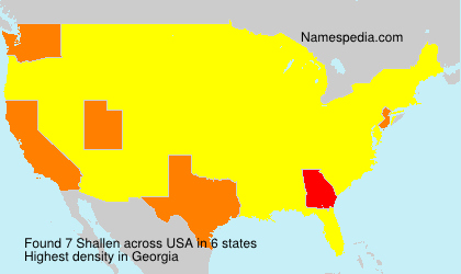 Surname Shallen in USA