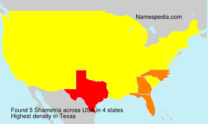 Surname Shametria in USA