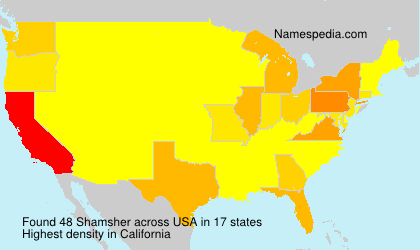 Surname Shamsher in USA