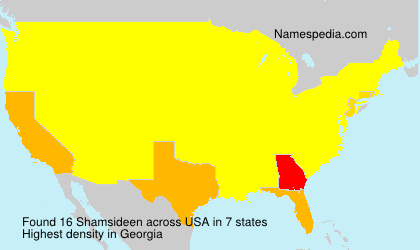 Surname Shamsideen in USA
