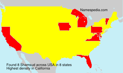 Surname Shamsud in USA