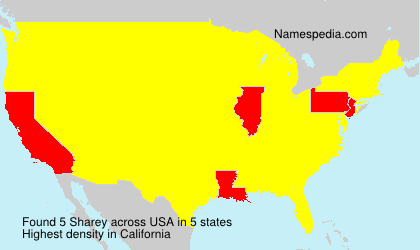 Surname Sharey in USA