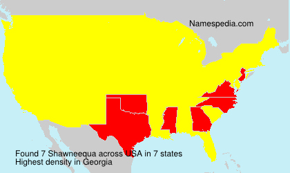 Surname Shawneequa in USA