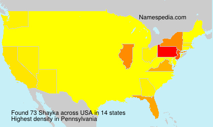 Surname Shayka in USA