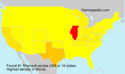 Surname Shenault in USA