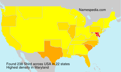 Surname Shird in USA