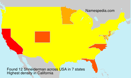 Surname Shneiderman in USA