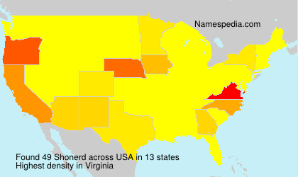 Surname Shonerd in USA
