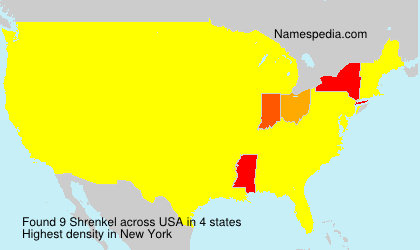 Surname Shrenkel in USA