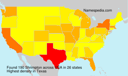 Surname Shrimpton in USA