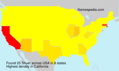 Surname Shuer in USA