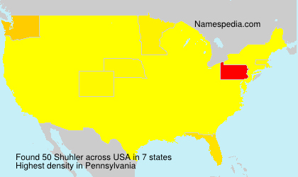 Surname Shuhler in USA