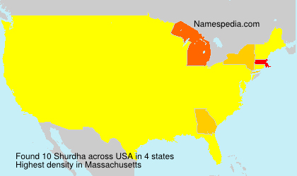 Surname Shurdha in USA