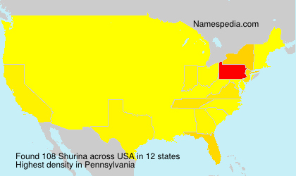 Surname Shurina in USA