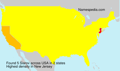 Surname Siarov in USA