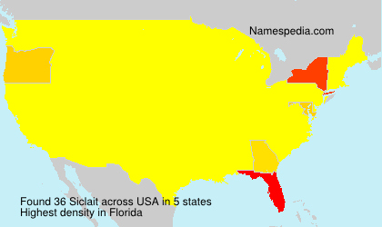 Surname Siclait in USA