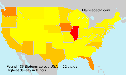 Surname Siebens in USA