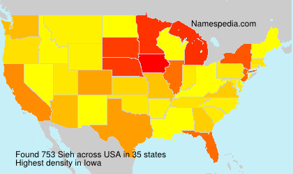 Surname Sieh in USA