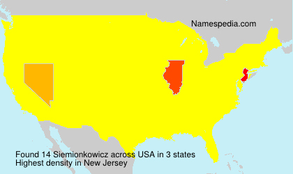 Surname Siemionkowicz in USA